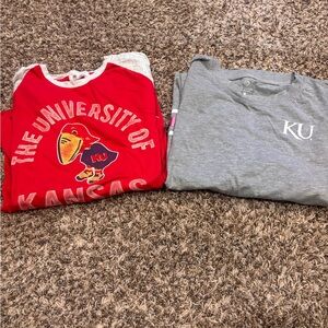 2 shirt bundle KU Jayhawks shirts